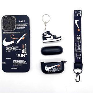 iPhone 13 Pro Max/Pro Phone Case and 1,2/Pro AirPod case with keychain+lanyard